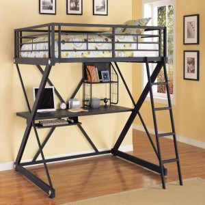 Powell Z-Bedroom Full Size Loft Study Bunk Bed